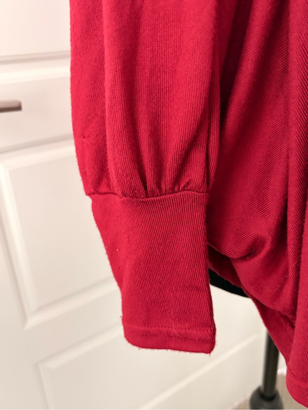 Crimson Hooded Capelet Cardigan - Picture 3 of 5